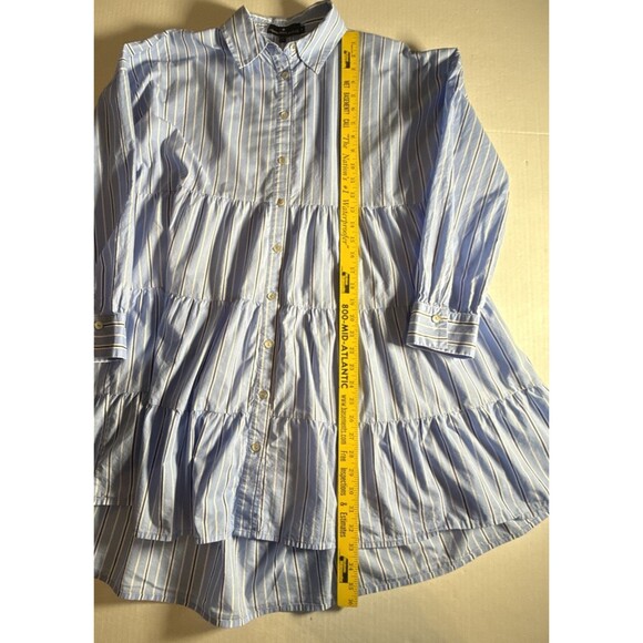 Tuckernuck Pomander Place Shades of Blue Cara shirt Dress Medium Tiered Preppy - Picture 10 of 14